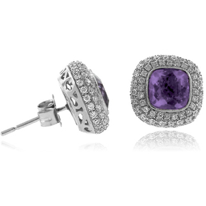 Alexandrite High Quality Sterling Silver Earrings