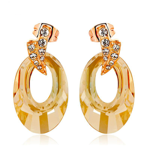 Beautiful Swarovski Elements 18K Yellow Gold Plated Earrings