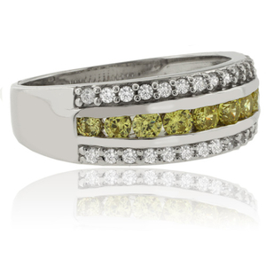 Channel Setting Citrine Silver Ring