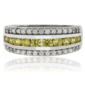 Channel Setting Citrine Silver Ring