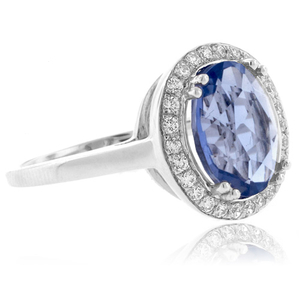 Corundum Alexandrite Color Change Silver Ring