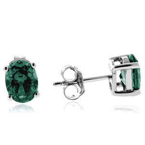 Elegant Alexandrite Color Change Silver Earrings