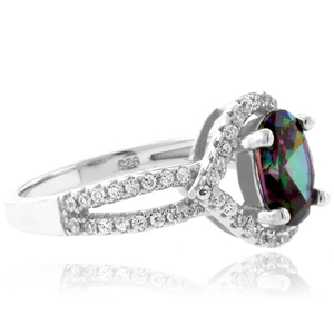 Mystic Topaz Sterling Silver Ring