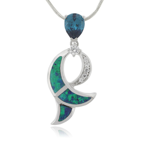 Color Change Alexandrite Opal Sterling Silver Necklace