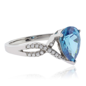 Blue Topaz Sterling Silver Ring