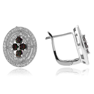 Sterling Silver Micro Pave Mystic Topaz Earrings