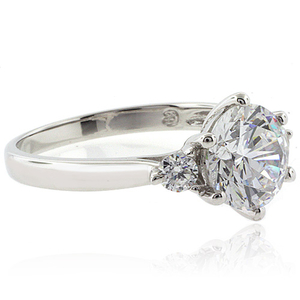 3 Stone Sterling Silver Engagement Ring