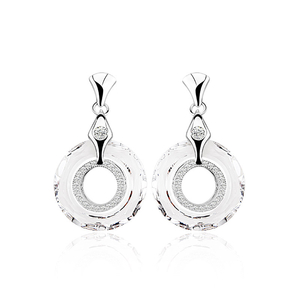 Beautiful White Swarovski Crystal Earrings