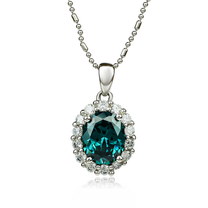 Oval Cut Alexandrite Silver Pendant