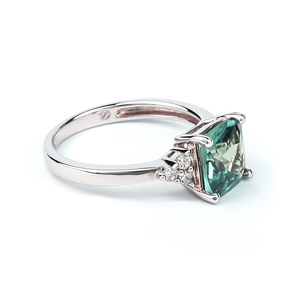 Alexandrite Sterling Silver Ring Blue To Green Color Change