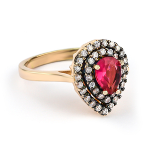 Ruby Ring Sterling Silver With 14K Rose Gold Vermeil