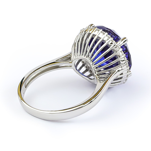 Tanzanite Sterling Silver Huge Ring