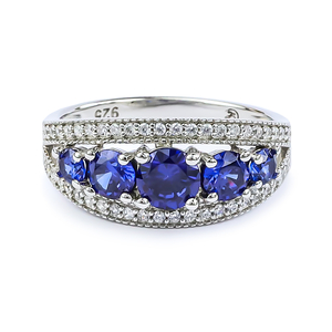 Sterling Silver Stackable Tanzanite Ring