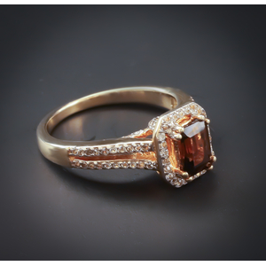 Smoked Topaz Gemstone Sterling Silver Ring