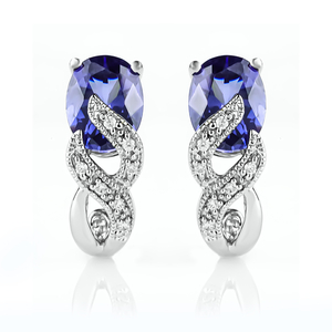 Tanzanite Silver Earrings