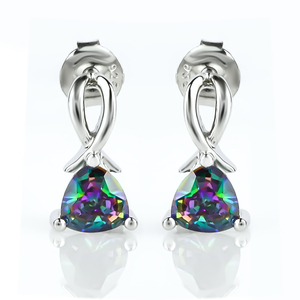 Mystic Topaz Silver Earrings