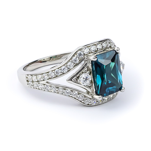 Alexandrite Blue To Green Color Change Sterling Silver Ring