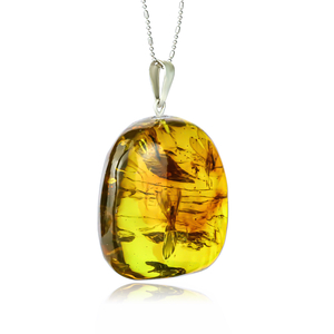 Natural Amber Pendant From Mexico