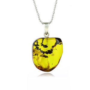 Sterling Silver Amber Pendant