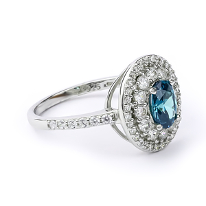 Sterling Silver with Color Changing Blue Alexandrite Ring