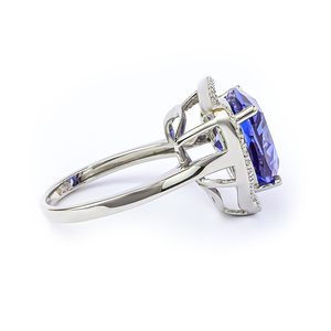 Huge Tanzanite Silver Ring