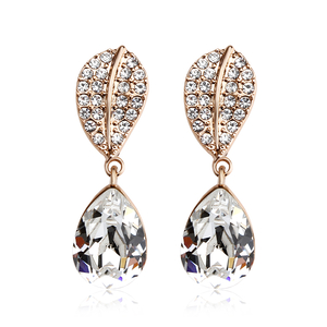 Beautiful Earrings With Gold Rose Plated