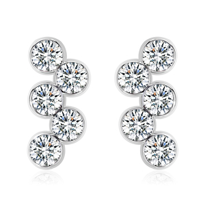 White Swarovski Crystal Earrings
