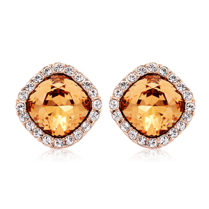 Beautiful Swarovski Earrings With Gold Plated