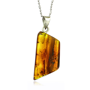 Genuine Amber Pendant From Mexico 31 mm x 16 mm