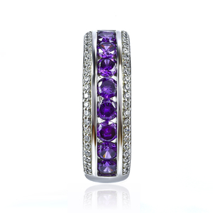 Amethyst Sterling Silver Stackable Ring