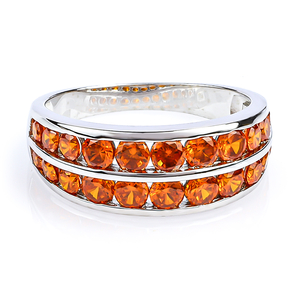 Sterling Silver Journey Fire Opal Ring