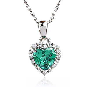 Heart Sterling Silver Pendant With Alexandrite