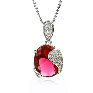 Oval Cut Tourmaline Sterling Silver Pendant