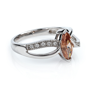 Color Change Zultanite Marquise Cut Sterling Silver Ring