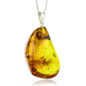 Amber Pendant Made of Precious Healing Mexican Amber