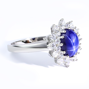 Sterling Silver Star Sapphire Ring