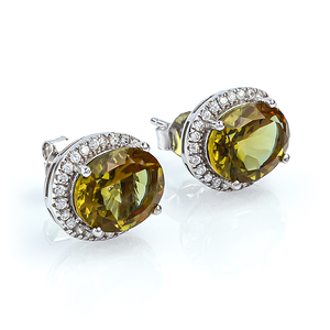 Oval Cut Zultanite Silver Earrings