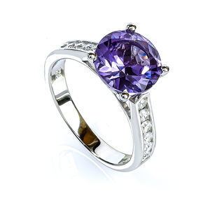 Purple Alexandrite .925 Silver Ring