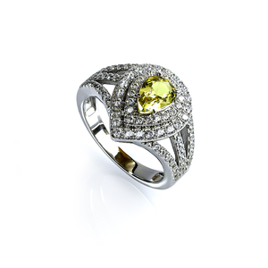 Yellow Alexandrite Sterling Silver Ring