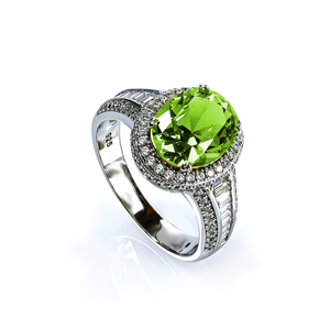 Yellow Alexandrite Sterling Silver Ring Color Change