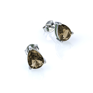 Zultanite Pear Cut Stud Silver Earrings