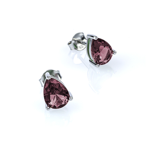 Zultanite Pear Cut Stud Silver Earrings