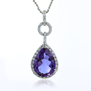 Color Change Alexandrite Big Pear Cut Pendant