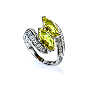 Yellow Alexandrite Sterling Silver Ring