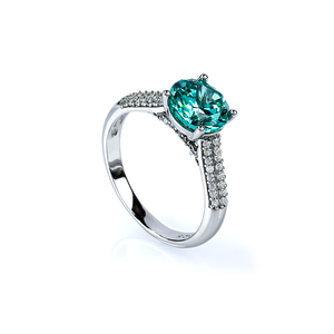 Solitaire Paraiba Tourmaline Ring