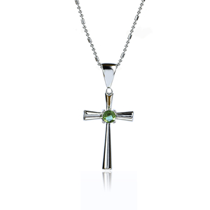 Zultanite Cross Silver Pendant