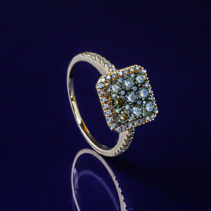 0.88 CTW 14K Yellow Gold Chocolate and White Diamonds Ring