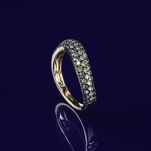 0.76 CTW 14K Yellow Gold Chocolate Diamonds Ring