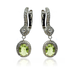 Yellow Alexandrite Sterling Silver Pendant Earrings Set