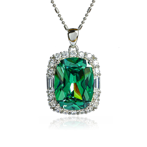 11 mm x 16 mm Huge Sterling Silver Emerald Cut Alexandrite Pendant